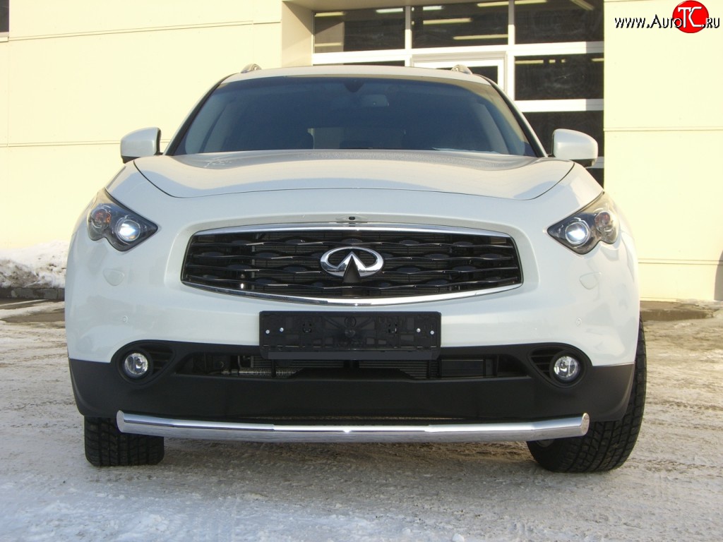 16 999 р. Одинарная защита переднего бампера SLITKOFF диаметром 63 мм INFINITI FX35 S51 дорестайлинг (2008-2011)  с доставкой в г. Керчь
