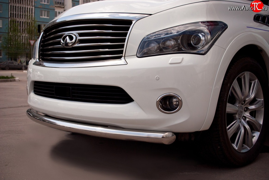 16 899 р. Одинарная защита переднего бампера SLITKOFF диаметром 76 мм INFINITI QX56 Z62 (2010-2013)  с доставкой в г. Керчь