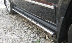 21 749 р. Защита порогов Russtal из овальной трубы с проступью Jeep Liberty KJ дорестайлинг (2001-2004)  с доставкой в г. Керчь. Увеличить фотографию 2