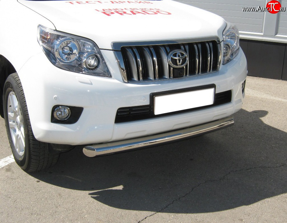 18 799 р. Одинарная защита переднего бампера SLITKOFF 76 мм  Toyota Land Cruiser Prado  J150 (2009-2013) дорестайлинг  с доставкой в г. Керчь