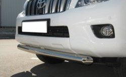 18 799 р. Одинарная защита переднего бампера SLITKOFF 76 мм  Toyota Land Cruiser Prado  J150 (2009-2013) дорестайлинг  с доставкой в г. Керчь. Увеличить фотографию 2