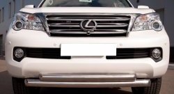 24 499 р. Защита переднего бампера (2 трубыØ76 и 63 мм, нержавейка) SLITKOFF  Lexus GX460  J150 (2009-2013) дорестайлинг  с доставкой в г. Керчь. Увеличить фотографию 2
