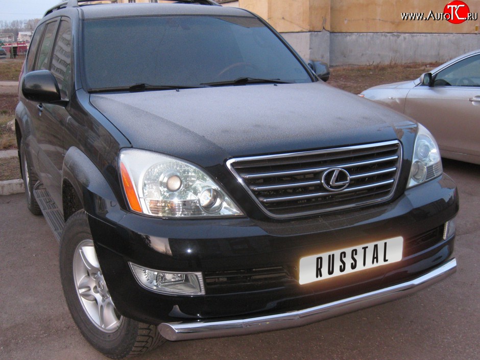 18 449 р. Одинарная защита переднего бампера SLITKOFF 76 мм  Lexus GX470  J120 (2002-2007) дорестайлинг  с доставкой в г. Керчь