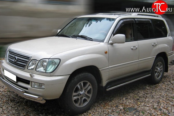 25 349 р. Тройная защита переднего бампера Russtal 63 мм Lexus LX470 J100 дорестайлинг (1998-2002) (Защита из трёх труб d63/63/42 мм)  с доставкой в г. Керчь