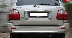 Защита заднего бампера (Ø63 мм, нержавейка) SLITKOFF Lexus LX470  J100 (1998-2007) дорестайлинг, 1-ый рестайлинг, 2-ой рестайлинг