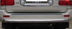 18 299 р. Защита заднего бампера (Ø63 мм, нержавейка) SLITKOFF  Lexus LX470  J100 (1998-2007) дорестайлинг, 1-ый рестайлинг, 2-ой рестайлинг  с доставкой в г. Керчь. Увеличить фотографию 2