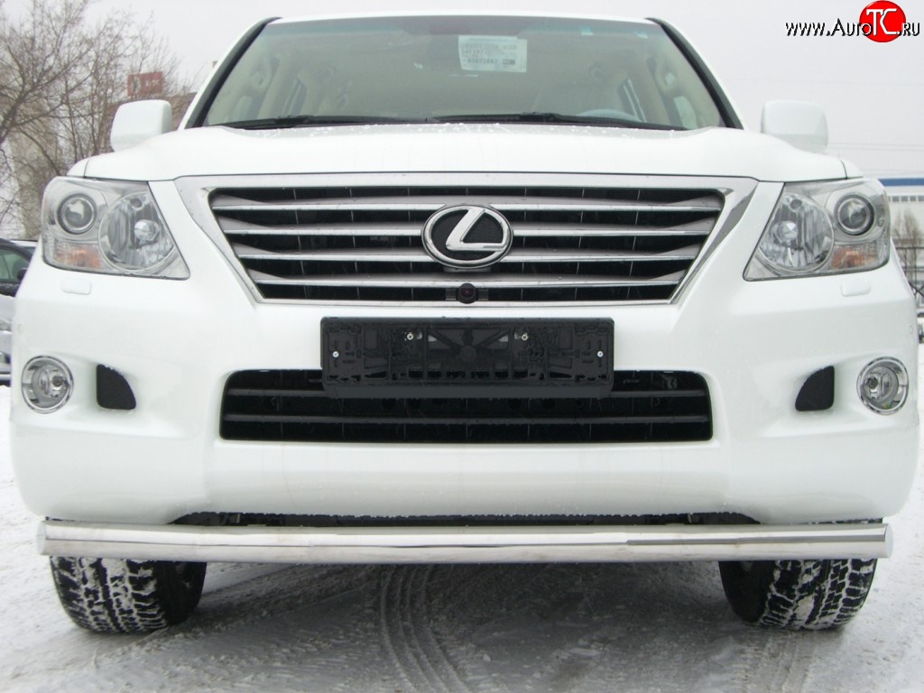 16 749 р. Одинарная защита переднего бампера SLITKOFF 70 мм  Lexus LX570  J200 (2007-2012) дорестайлинг  с доставкой в г. Керчь