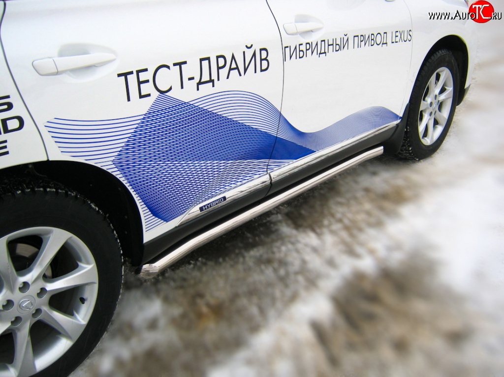 19 999 р. Защита порогов SLITKOFF из круглой трубы диаметром 63 мм Lexus RX270 AL10 дорестайлинг (2010-2012)  с доставкой в г. Керчь