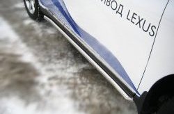 19 999 р. Защита порогов SLITKOFF из круглой трубы диаметром 63 мм Lexus RX270 AL10 дорестайлинг (2010-2012)  с доставкой в г. Керчь. Увеличить фотографию 2