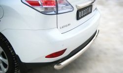 Защита заднего бампера (Ø76 мм, нержавейка) SLITKOFF Lexus RX270  AL10 - RX450H  AL10