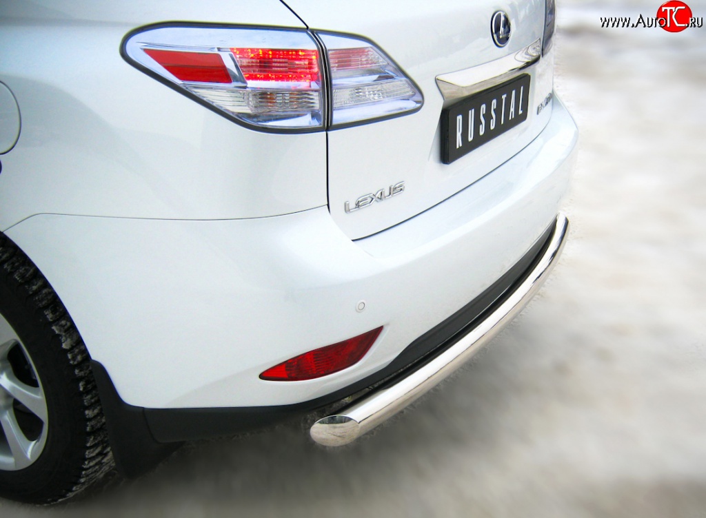 15 999 р. Защита заднего бампера (Ø76 мм, нержавейка) SLITKOFF Lexus RX350 AL10 дорестайлинг (2008-2012)  с доставкой в г. Керчь