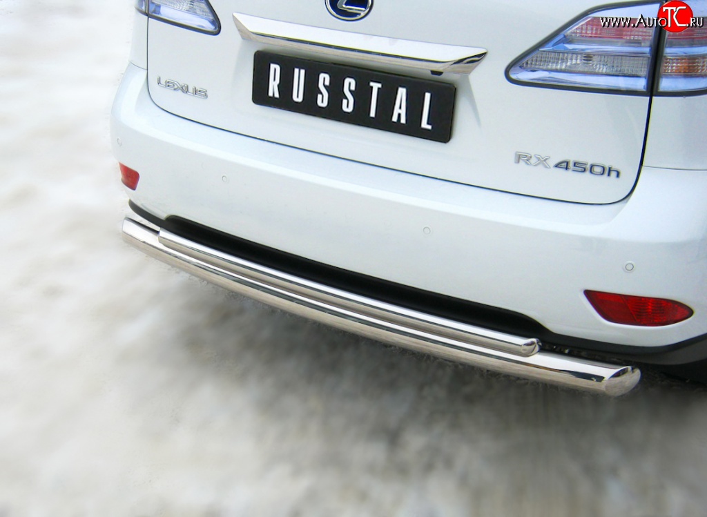 16 999 р. Защита заднего бампера (Ø76 и 42 мм, нержавейка) SLITKOFF  Lexus RX270  AL10 - RX450H  AL10  с доставкой в г. Керчь