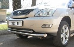 16 999 р. Защита переднего бампера (2 трубыØ63 и 42 мм, нержавейка) SLITKOFF Lexus RX350 XU30 дорестайлинг (2003-2006)  с доставкой в г. Керчь. Увеличить фотографию 3