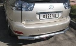16 899 р. Защита заднего бампера (Ø63 мм, нержавейка) SLITKOFF  Lexus RX300  XU30 - RX350  XU30  с доставкой в г. Керчь. Увеличить фотографию 2