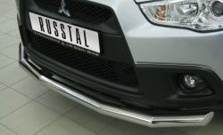15 299 р. Одинарная защита переднего бампера SLITKOFF диаметром 63 мм  Mitsubishi ASX (2010-2012) дорестайлинг  с доставкой в г. Керчь. Увеличить фотографию 2