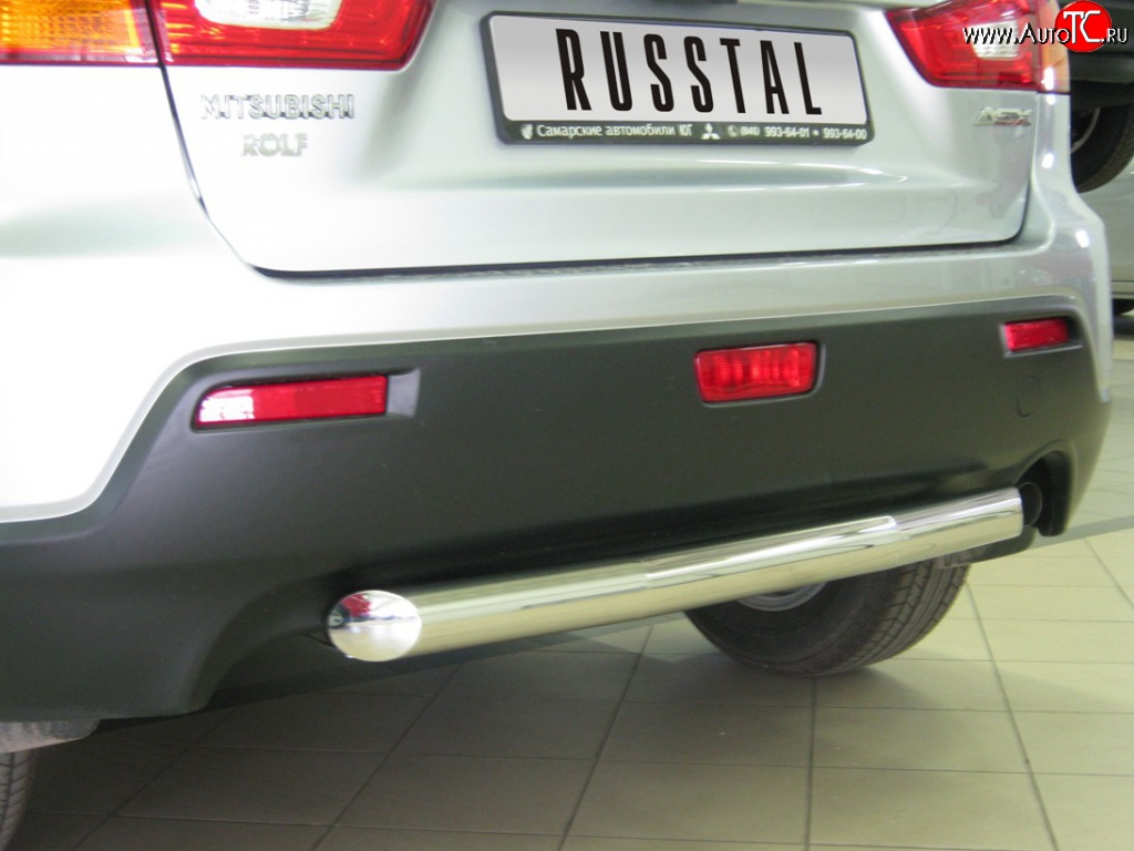 15 299 р. Защита заднего бампера (Ø63 мм, нержавейка) SLITKOFF  Mitsubishi ASX (2010-2012) дорестайлинг  с доставкой в г. Керчь