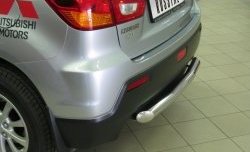 15 299 р. Защита заднего бампера (Ø63 мм, нержавейка) SLITKOFF  Mitsubishi ASX (2010-2012) дорестайлинг  с доставкой в г. Керчь. Увеличить фотографию 2