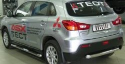 15 299 р. Защита заднего бампера (Ø63 мм, нержавейка) SLITKOFF  Mitsubishi ASX (2010-2012) дорестайлинг  с доставкой в г. Керчь. Увеличить фотографию 3