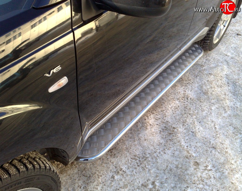 24 649 р. Широкая защита порогов SLITKOFF  Mitsubishi Outlander  XL (2005-2009) (CW)  дорестайлинг  с доставкой в г. Керчь