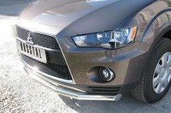 16 399 р. Одинарная защита переднего бампера SLITKOFF диаметром 76 мм  Mitsubishi Outlander  XL (2010-2013) (CW)  рестайлинг  с доставкой в г. Керчь. Увеличить фотографию 2