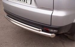 20 999 р. Защита заднего бампера (Ø 76 и 42 мм, нержавейка) SLITKOFF  Mitsubishi Pajero Sport  PB (2008-2013) дорестайлинг  с доставкой в г. Керчь. Увеличить фотографию 2