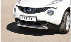 14 249 р. Одинарная защита переднего бампера SLITKOFF диаметром 63 мм  Nissan Juke  1 YF15 (2010-2014) дорестайлинг  с доставкой в г. Керчь. Увеличить фотографию 8