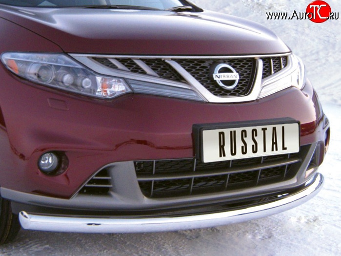 13 099 р. Одинарная защита переднего бампера Russtal (76 мм) Nissan Murano 2 Z51 рестайлинг (2010-2016)  с доставкой в г. Керчь