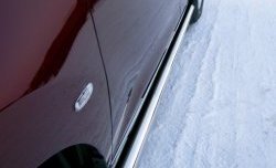 Защита порогов Russtal из круглой трубы диаметром 76 мм Nissan Murano 2 Z51 рестайлинг (2010-2016)