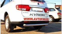17 399 р. Защита заднего бампера (Ø76 мм, нержавейка) SLITKOFF  SSANGYONG Kyron (2005-2007) дорестайлинг  с доставкой в г. Керчь. Увеличить фотографию 2