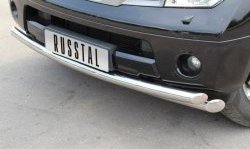 20 399 р. Защита переднего бампера (2 трубыØ76 и 63 мм, нержавейка) SLITKOFF Nissan Pathfinder R51 дорестайлинг (2004-2007)  с доставкой в г. Керчь. Увеличить фотографию 3