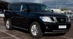 9 999 р. Защита порогов Russtal из круглой трубы диаметром 42 мм Nissan Patrol 6 Y62 дорестайлинг (2010-2014) (Защита порогов с со скосами на торцах (вариант 1))  с доставкой в г. Керчь. Увеличить фотографию 5