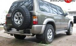 15 249 р. Защита заднего бампера (Ø76 мм, нержавейка) SLITKOFF  Nissan Patrol  5 (1997-2004) Y61 дорестайлинг, Y61 1-ый рестайлинг  с доставкой в г. Керчь. Увеличить фотографию 2