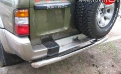 15 249 р. Защита заднего бампера (Ø76 мм, нержавейка) SLITKOFF  Nissan Patrol  5 (1997-2004) Y61 дорестайлинг, Y61 1-ый рестайлинг  с доставкой в г. Керчь. Увеличить фотографию 3