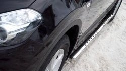 16 649 р. Защита порогов Russtal из овальной трубы с проступью Nissan Qashqai 1 J10 рестайлинг (2010-2013)  с доставкой в г. Керчь. Увеличить фотографию 2