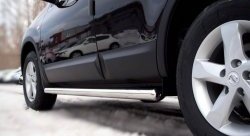 70 999 р. Защита порогов Russtal из трубы d63 мм с пластиковыми вставками для ног Nissan Qashqai 1 J10 рестайлинг (2010-2013) (Защита порогов с со скосами на торцах (вариант 1))  с доставкой в г. Керчь. Увеличить фотографию 6