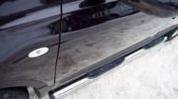 83 999 р. Защита порогов Russtal из трубы d76 мм с пластиковыми вставками для ног Nissan Qashqai 1 J10 рестайлинг (2010-2013) (Защита порогов с со скосами на торцах (вариант 1))  с доставкой в г. Керчь. Увеличить фотографию 4
