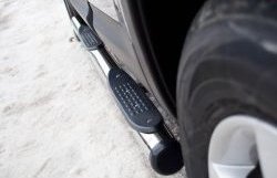 83 999 р. Защита порогов Russtal из трубы d76 мм с пластиковыми вставками для ног Nissan Qashqai 1 J10 рестайлинг (2010-2013) (Защита порогов с со скосами на торцах (вариант 1))  с доставкой в г. Керчь. Увеличить фотографию 5
