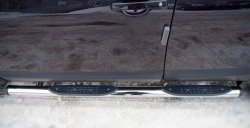 83 999 р. Защита порогов Russtal из трубы d76 мм с пластиковыми вставками для ног Nissan Qashqai 1 J10 рестайлинг (2010-2013) (Защита порогов с со скосами на торцах (вариант 1))  с доставкой в г. Керчь. Увеличить фотографию 6