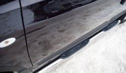 83 999 р. Защита порогов Russtal из трубы d76 мм с пластиковыми вставками для ног Nissan Qashqai 1 J10 рестайлинг (2010-2013) (Защита порогов с со скосами на торцах (вариант 1))  с доставкой в г. Керчь. Увеличить фотографию 7