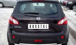 16 499 р. Защита заднего бампера (Ø63 и 42 мм, нержавейка) SLITKOFF  Nissan Qashqai  1 (2010-2013) J10 рестайлинг (полированная нержавейка)  с доставкой в г. Керчь. Увеличить фотографию 2