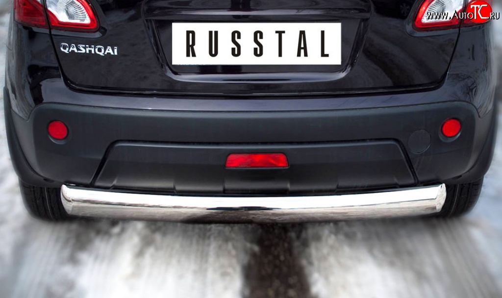 14 499 р. Защита заднего бампера (Ø76 мм, нержавейка) SLITKOFF  Nissan Qashqai  1 (2010-2013) J10 рестайлинг  с доставкой в г. Керчь