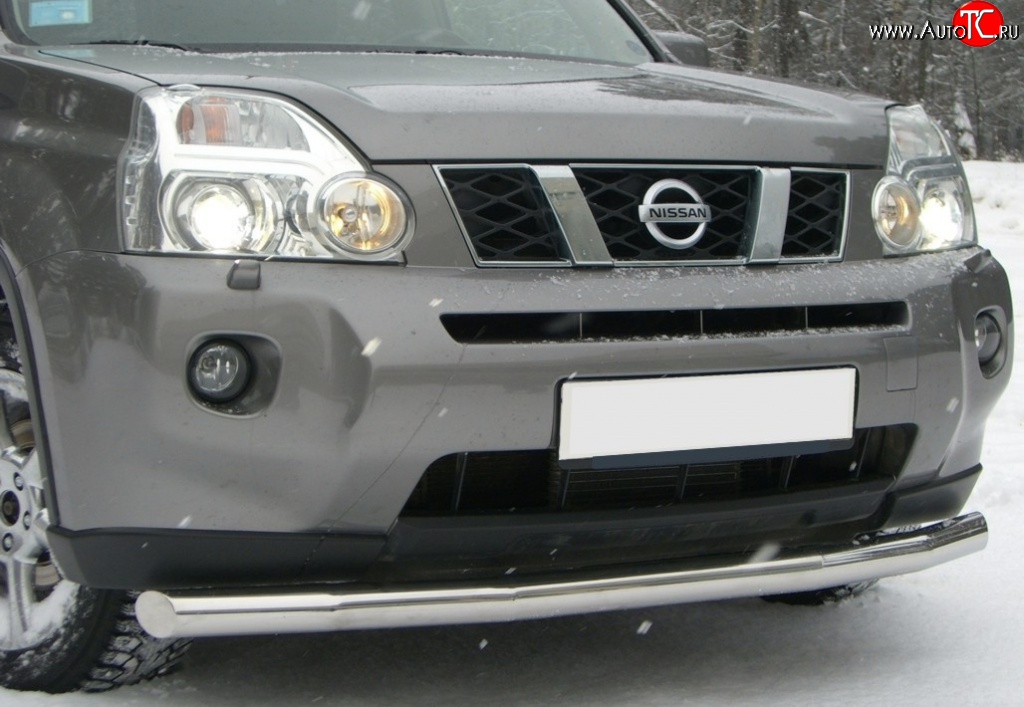 14 599 р. Одинарная защита переднего бампера SLITKOFF диаметром 63 мм  Nissan X-trail  1 T30 (2000-2003) дорестайлинг  с доставкой в г. Керчь