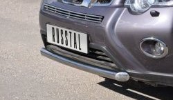 9 699 р. Одинарная защита переднего бампера Russtal диаметром 63 мм Nissan X-trail 2 T31 рестайлинг (2010-2015)  с доставкой в г. Керчь. Увеличить фотографию 2