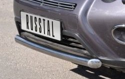 9 199 р. Одинарная защита переднего бампера Russtal диаметром 76 мм Nissan X-trail 2 T31 рестайлинг (2010-2015)  с доставкой в г. Керчь. Увеличить фотографию 2