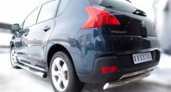 83 999 р. Защита порогов Russtal из трубы d76 мм с пластиковыми вставками для ног Peugeot 3008 рестайлинг (2013-2017) (Защита порогов с со скосами на торцах (вариант 1))  с доставкой в г. Керчь. Увеличить фотографию 4