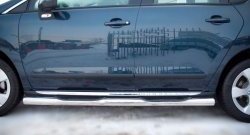 83 999 р. Защита порогов Russtal из трубы d76 мм с пластиковыми вставками для ног Peugeot 3008 рестайлинг (2013-2017) (Защита порогов с со скосами на торцах (вариант 1))  с доставкой в г. Керчь. Увеличить фотографию 7