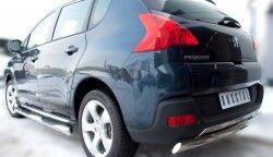 83 999 р. Защита порогов Russtal из трубы d76 мм с пластиковыми вставками для ног Peugeot 3008 рестайлинг (2013-2017) (Защита порогов с со скосами на торцах (вариант 1))  с доставкой в г. Керчь. Увеличить фотографию 8