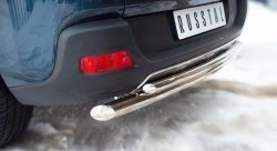 16 499 р. Защита заднего бампера (Ø 63 и 42 мм, нержавейка) SLITKOFF Peugeot 3008 дорестайлинг (2009-2013)  с доставкой в г. Керчь. Увеличить фотографию 3