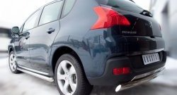 70 999 р. Защита порогов Russtal из круглой трубы диаметром 63 мм Peugeot 3008 рестайлинг (2013-2017) (Защита порогов с со скосами на торцах (вариант 1))  с доставкой в г. Керчь. Увеличить фотографию 3