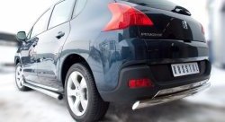 70 999 р. Защита порогов Russtal из круглой трубы диаметром 63 мм Peugeot 3008 рестайлинг (2013-2017) (Защита порогов с со скосами на торцах (вариант 1))  с доставкой в г. Керчь. Увеличить фотографию 5